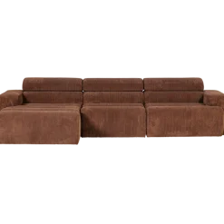 Woood Novi chaise longue bank links ribstof terra