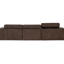 Woood Novi chaise longue bank rechts donkerbruin melange
