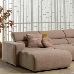 Woood Novi chaise longue bank links boucle taupe