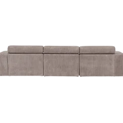 Woood Novi chaise longue bank links ribstof zand