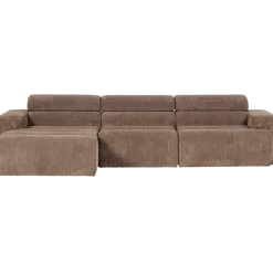 Woood Novi chaise longue bank links ribstof taupe