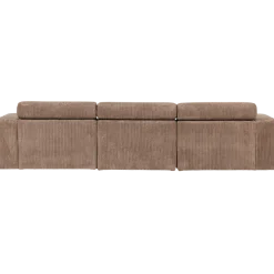 Woood Novi chaise longue bank links ribstof taupe
