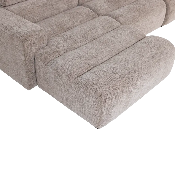 Woood Novi chaise longue bank links naturel melange
