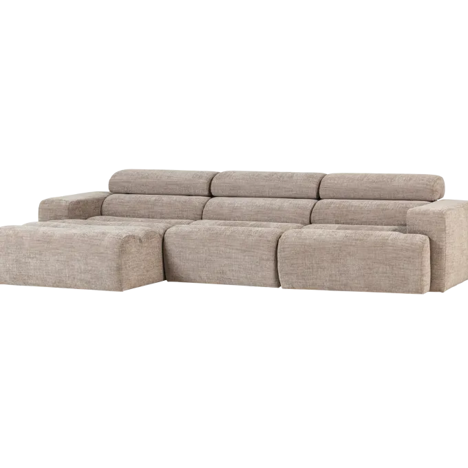 Woood Novi chaise longue bank links naturel melange