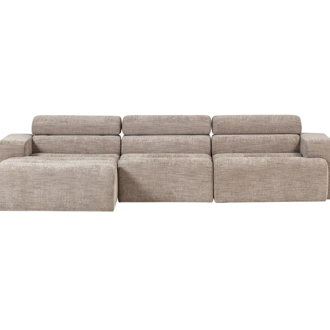 Woood Novi chaise longue bank links naturel melange