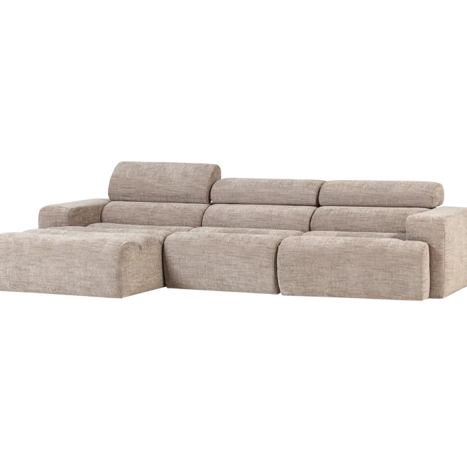 Woood Novi chaise longue bank links naturel melange