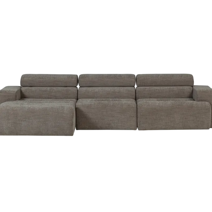 Woood Novi chaise longue bank links grijs melange