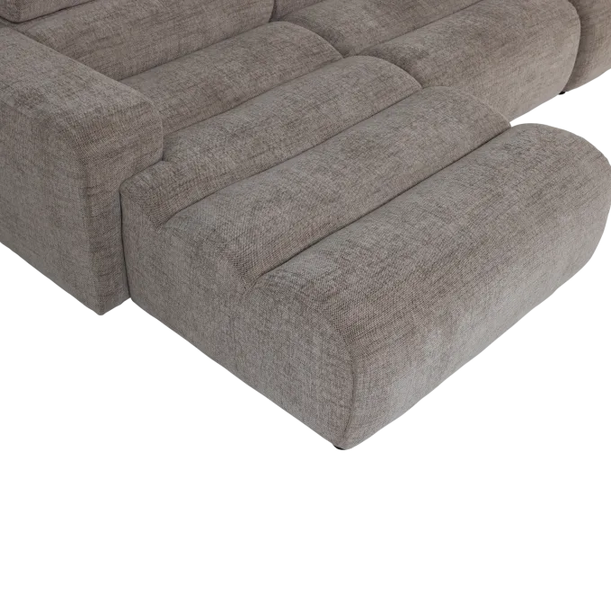 Woood Novi chaise longue bank links grijs melange