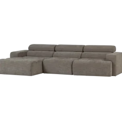 Woood Novi chaise longue bank links grijs melange