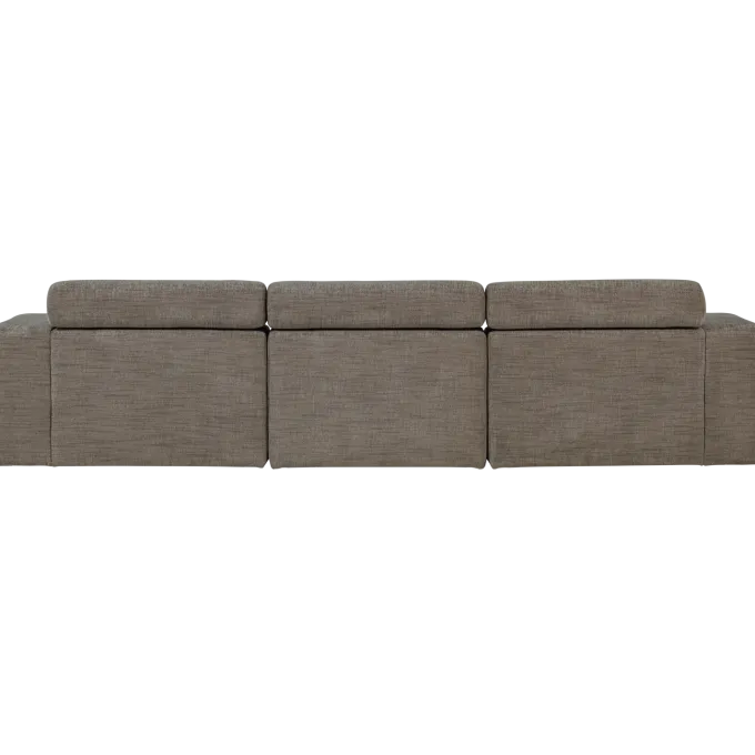 Woood Novi chaise longue bank links grijs melange