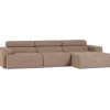 Woood Novi chaise longue bank rechts boucle taupe