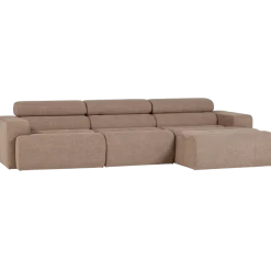 Woood Novi chaise longue bank rechts boucle taupe