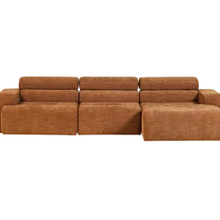 Woood Novi chaise longue bank rechts oranje melange