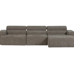 Woood Novi chaise longue bank rechts grijs melange