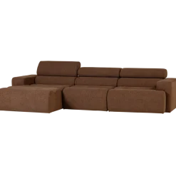 Woood Novi chaise longue bank links boucle mokkabruin