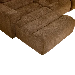Woood Novi chaise longue bank links karamelbruin melange