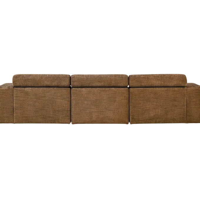 Woood Novi chaise longue bank links karamelbruin melange