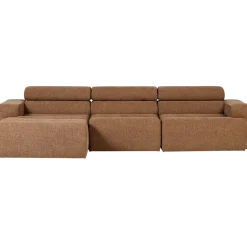 Woood Novi chaise longue bank links boucle karamelbruin