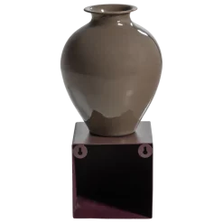 Woood Numo Wanddeco Set Vaas/Kubus 39x19 Cm Metaal Bruin