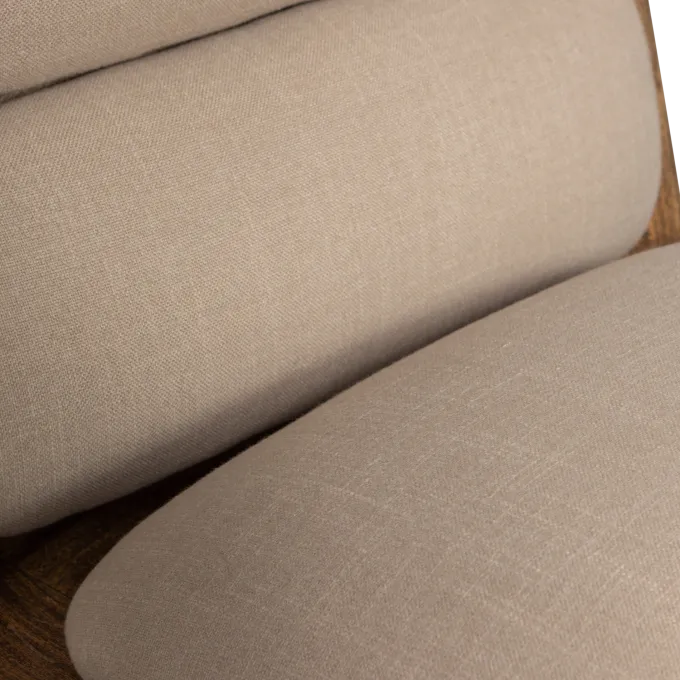 Woood Opulent fauteuil bouclé/hout naturel