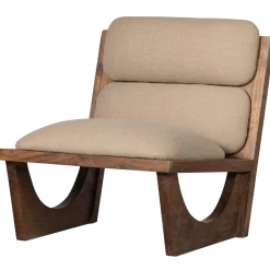 Woood Opulent fauteuil bouclé/hout naturel