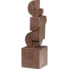 Woood Ornament Draxa schulptuur hout bruin