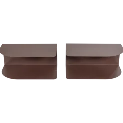 Woood Ovia Nachtkastje Links/Rechts Metaal Paars/Bruin - Set Van 2