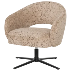 Woood Pico Draaifauteuil Velvet Structuur Zand [FSC]