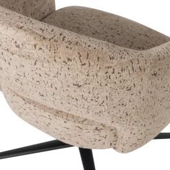 Woood Pico Draaifauteuil Velvet Structuur Zand [FSC]