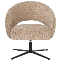Woood Pico Draaifauteuil Velvet Structuur Zand [FSC]