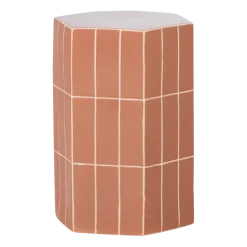 Woood Plu Decoratieve Bijzettafel 54x38x32 Cm Keramiek Oudroze