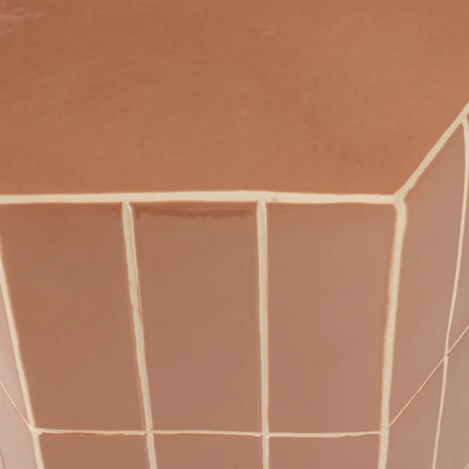 Woood Plu Decoratieve Bijzettafel 54x38x32 Cm Keramiek Oudroze