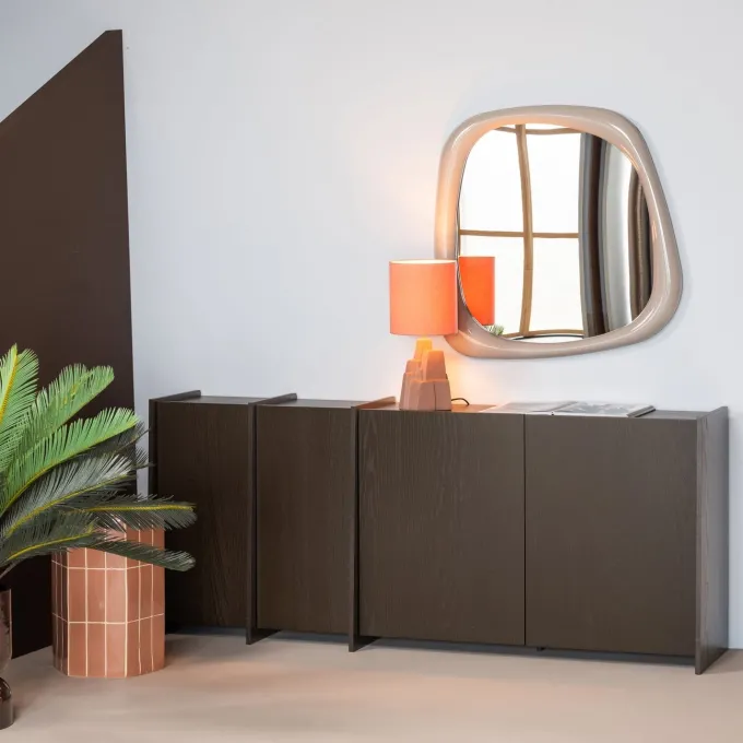 Woood Plu Decoratieve Bijzettafel 54x38x32 Cm Keramiek Oudroze