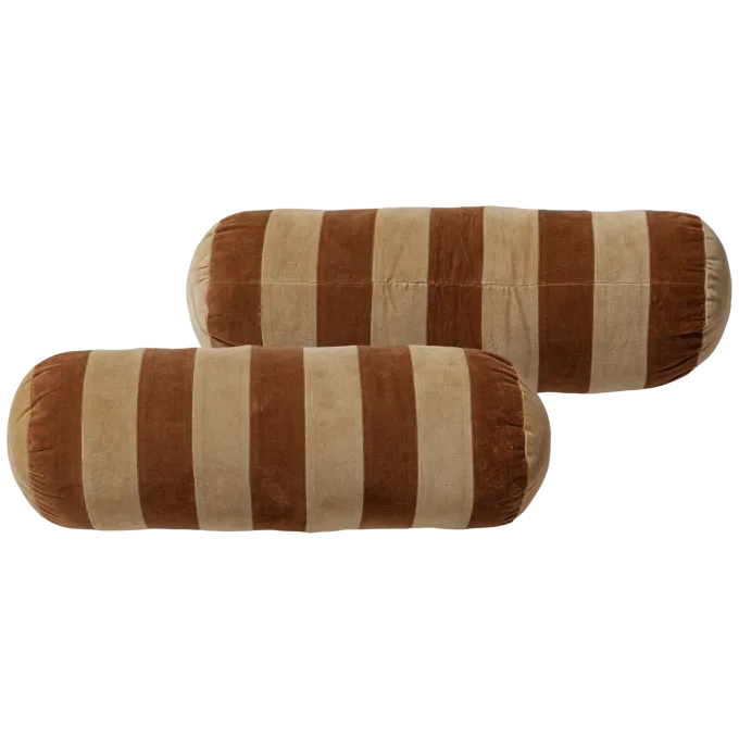 Woood Rela Kussens Bruin/Ecru - Set Van 4