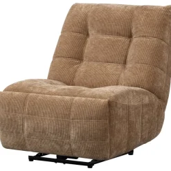 Woood Relaxfauteuil Hein geweven rib lichtbruin