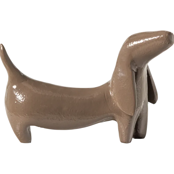 Woood Reni Decoratieve Hond Metaal Mokkabruin