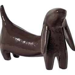 Woood Reni Decoratieve Hond Metaal Donkerbruin