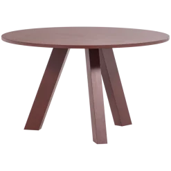 Woood Rhonda Eettafel O129 Cm Eiken Bordeauxrood [fsc]