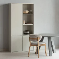 Woood Rhonda Eettafel O129 Cm Eiken Warmgrijs [fsc]