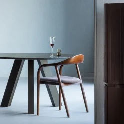 Woood Rhonda Eettafel O129 Cm Eiken Middenbruin [fsc]