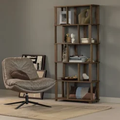 Woood Riss boekenkast eikenhout naturel 186x90cm
