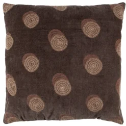 Woood Riv Kussen Fluweel Espresso 45x45cm