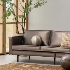 Woood Rodeo 3-Zits Bank Metallic Koper Bruin
