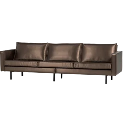 Woood Rodeo 3-Zits Bank Metallic Koper Bruin