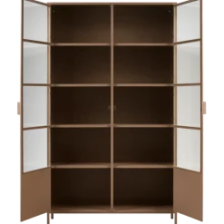 Woood Ronja vitrinekast xl metaal military brown