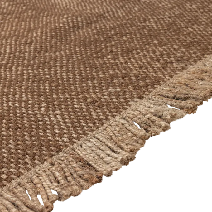 Woood Ruglio Vloerkleed 170x240 Cm Wol/Jute Bruin