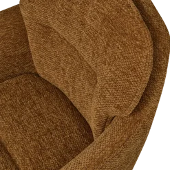 Woood RUNA eetkamerstoel chenille caramel bruin/geel