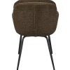 Woood Runa eetkamerstoel Chenille warm bruin