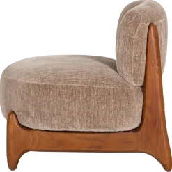 Woood Runi Fauteuil Hout/Velvet Zand [FSC]