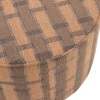 Woood Sarli Poef Laag Ruit Dessin Chenille Bruin/Roze [fsc]